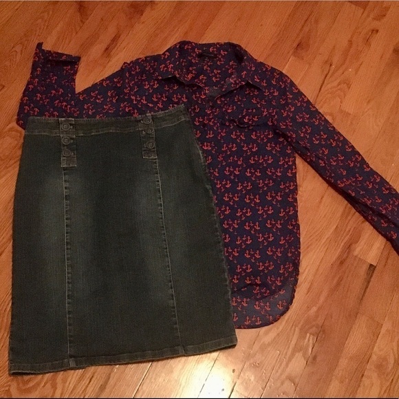 Tommy Hilfiger Button Down Nautical Blouse Size Small - Picture 3 of 6